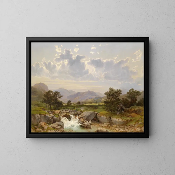 Landschap bij Abtenau - Julius Rose — ingelijst kunstwerk aan de muur