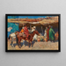 Storm in a snowy landscape - Julius Sergius Klever — framed artwork on a wall