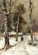 Return home through a winter forest - Julius Sergius Klever — artwork view