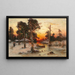 Return home at sunset - Julius Sergius Klever — framed artwork on a wall