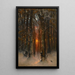 Zonsondergang door de bomen - Julius Sergius Klever — ingelijst kunstwerk aan de muur