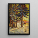Winter Evening on the Lake - Julius Sergius Klever — framed artwork on a wall