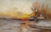 Winter Sunset Painting - Julius Sergius Klever — artwork view
