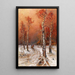 Winter Atmosphere with Crows - Julius Sergius Klever — framed artwork on a wall