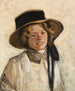 Meis met hoed - Julius Seyler — weergave van het kunstwerk