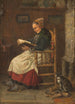 Oude dame in de woonkamer - Julius Simmonds — weergave van het kunstwerk
