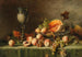 Natuurstudie met vis, druiven en pompoen - Julius Victor Carstens — weergave van het kunstwerk