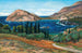 Grieks kustlandschap schilderij nabij Vlicho op Lefkada - Julius Wentscher — weergave van het kunstwerk