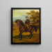 Portrait of a rider wearing a cap with a visor - Juliusz Kossak — framed artwork on a wall