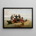 Een vispartij voor de kust van Long Island - Junius Brutus Stearns — ingelijst kunstwerk aan de muur