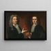 Twee officieren van het gilde van chirurgen - Juriaen Pool II — ingelijst kunstwerk aan de muur