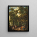 Landscape Arcadian painting with shepherds playing music and dancing - Jurriaan Andriessen — framed artwork on a wall