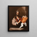 a Philosopher (Conflict of Cases) - Jusepe de Ribera — framed artwork on a wall