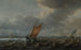 schets van schepen op het Haarlemmermeer met extra schepen in de verte - Justus de Verwer — weergave van het kunstwerk