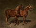 Twee paarden - Józef Brodowski — weergave van het kunstwerk