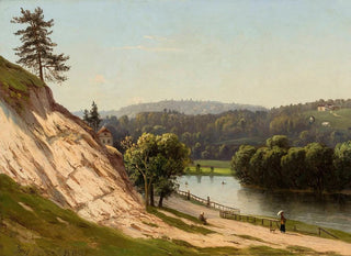 Jzef Marszewski - Near Vilnius  River landscape.webp