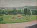 Parterre de fleurs devant le manoir - Józef Mehoffer — weergave van het kunstwerk