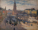 Marktplein in Krakau - Józef Mehoffer — weergave van het kunstwerk