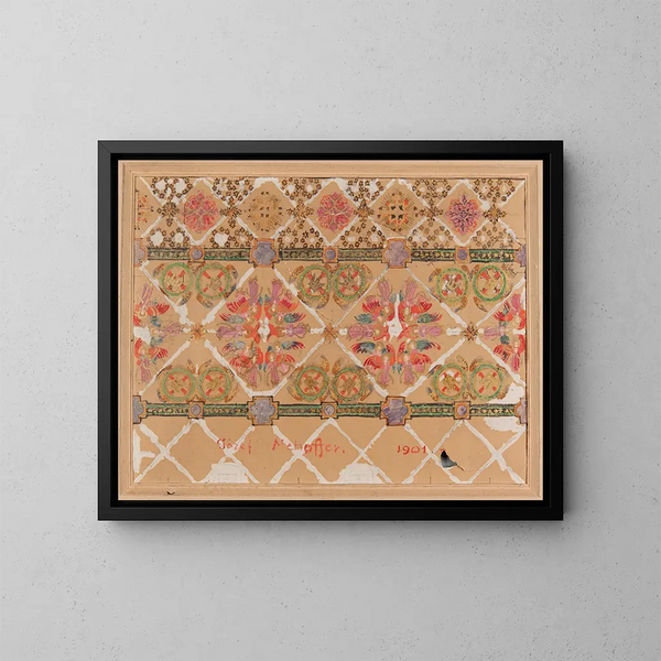 van het plafonddecoratieproject van de kathedraal van de Aankondiging van de Maagd Maria in Płock - Józef Mehoffer — ingelijst kunstwerk aan de muur