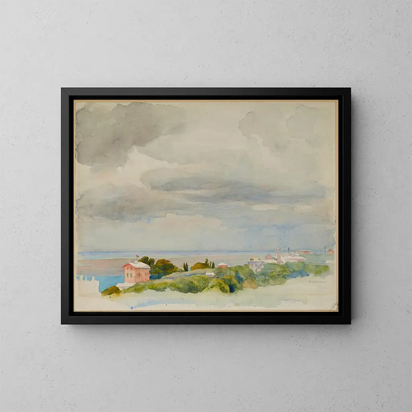Riviera Italiaanse - Józef Pankiewicz — ingelijst kunstwerk aan de muur