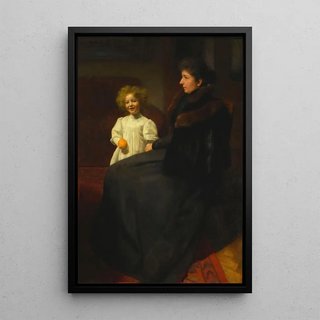 Jzef Pankiewicz - Portrait of Mrs Oderfeld with her daughter Lady with a child Portrait of Mrs O.webp