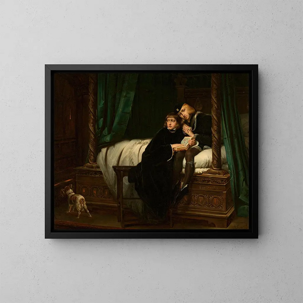 Kinderen van koning Eduard - Józef Simmler — ingelijst kunstwerk aan de muur