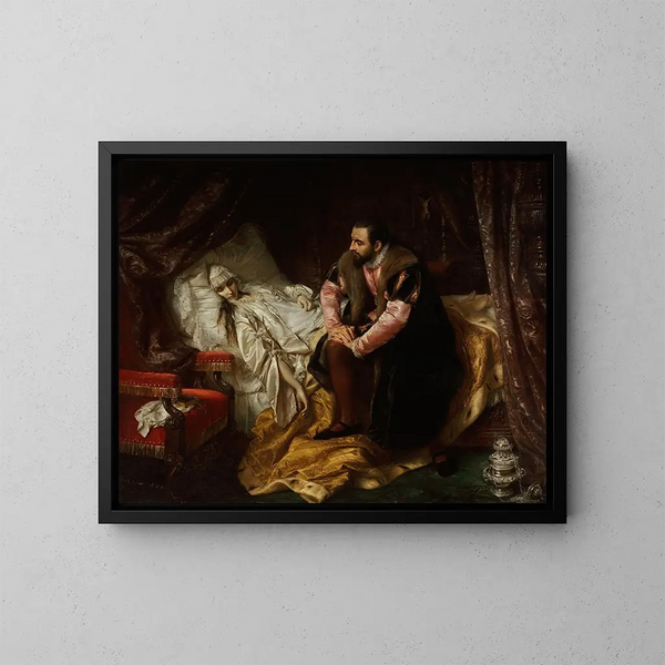 van Barbara Radziwiłł - Józef Simmler — ingelijst kunstwerk aan de muur