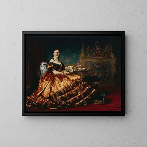 van het portret van Emilia Wodkowska - Józef Simmler — ingelijst kunstwerk aan de muur