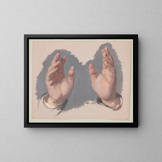 Jzef Simmler - Study I of Both Hands of the Bishop to the Painting The Oath of Queen Jadwiga.webp