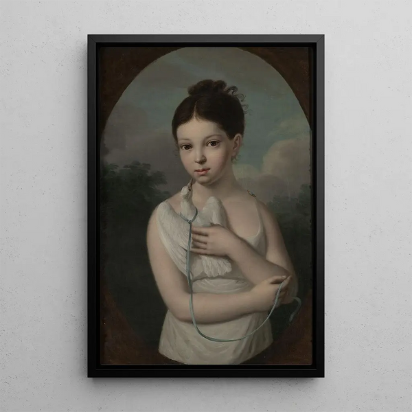 Jzef Sonntag - Portrait of Jzia Walicka 18081880 with a dove.webp