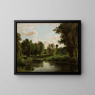 Jzef Szermentowski - Lake in the forest.webp