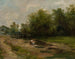 Landschapschilderij - Józef Szermentowski — weergave van het kunstwerk