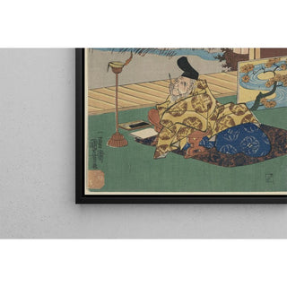 Kakinomoto no hitomaro - Utagawa Kuniyoshi | Reproduction Tableau Décoration murale affiche copie