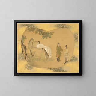 Kan Tsunenobu - Officers with horses.webp