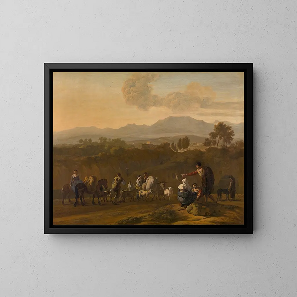 Campagne romaine - Karel Dujardin — ingelijst kunstwerk aan de muur