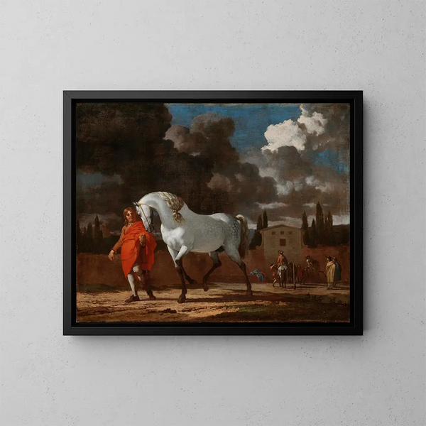 L'École de cavalerie - Karel Dujardin — ingelijst kunstwerk aan de muur
