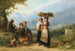 Wijngaard oogst in Tessin - Karel Frans Philippeau — weergave van het kunstwerk