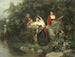 Wachtend op een hap - Karel Frans Philippeau — weergave van het kunstwerk