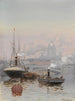 Uitzicht op de kathedraal van Kazan vanaf de Neva - Karl Eduardovich Geftler — weergave van het kunstwerk