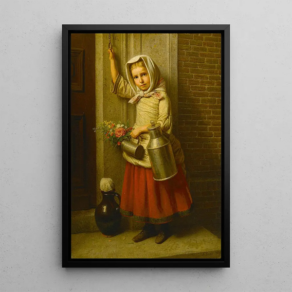 Karl Friedrich Boser - A portrait of a young girl with a pail.webp