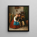 Kinder met schrijfschilderijen - Karl Friedrich Boser — ingelijst kunstwerk aan de muur