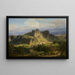 Landscape of the Eifel Mountains - Karl Friedrich Lessing — framed artwork on a wall