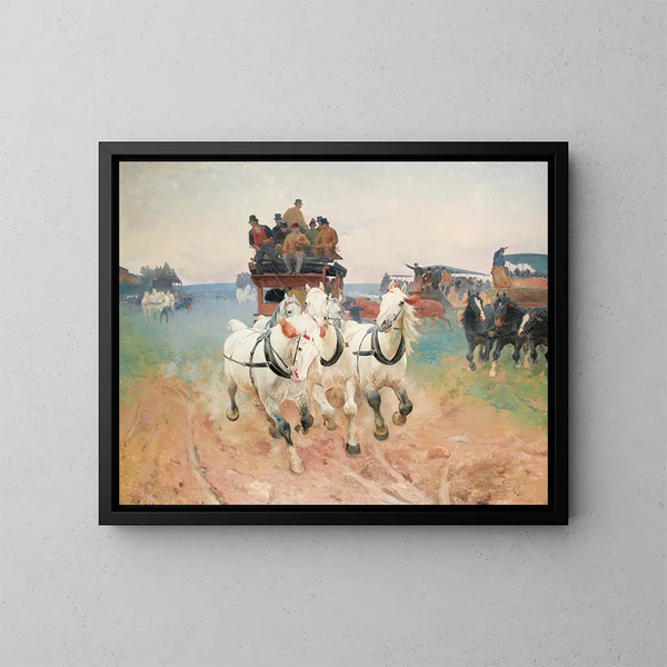 Na de race - Karl Georg Arsenius — ingelijst kunstwerk aan de muur