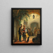 Te laat - Karl Georg Naumann — ingelijst kunstwerk aan de muur