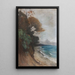 Coastal wooded landscape painting - Karl Hagemeister — framed artwork on a wall