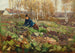 Landelijke schilderij in het suikerbietenveld - Karl Hagemeister — weergave van het kunstwerk