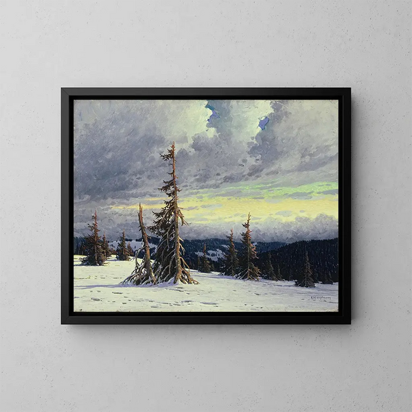 Winter - Karl Hauptmann — ingelijst kunstwerk aan de muur