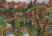 Swans in the park of Miramare Castle near Trieste - Karl Hofmann — artwork view
