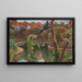 Swans in the park of Miramare Castle near Trieste - Karl Hofmann — framed artwork on a wall