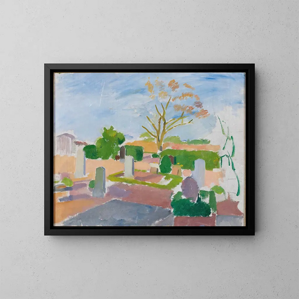 Christelijke begraafplaats - Karl Isakson — ingelijst kunstwerk aan de muur